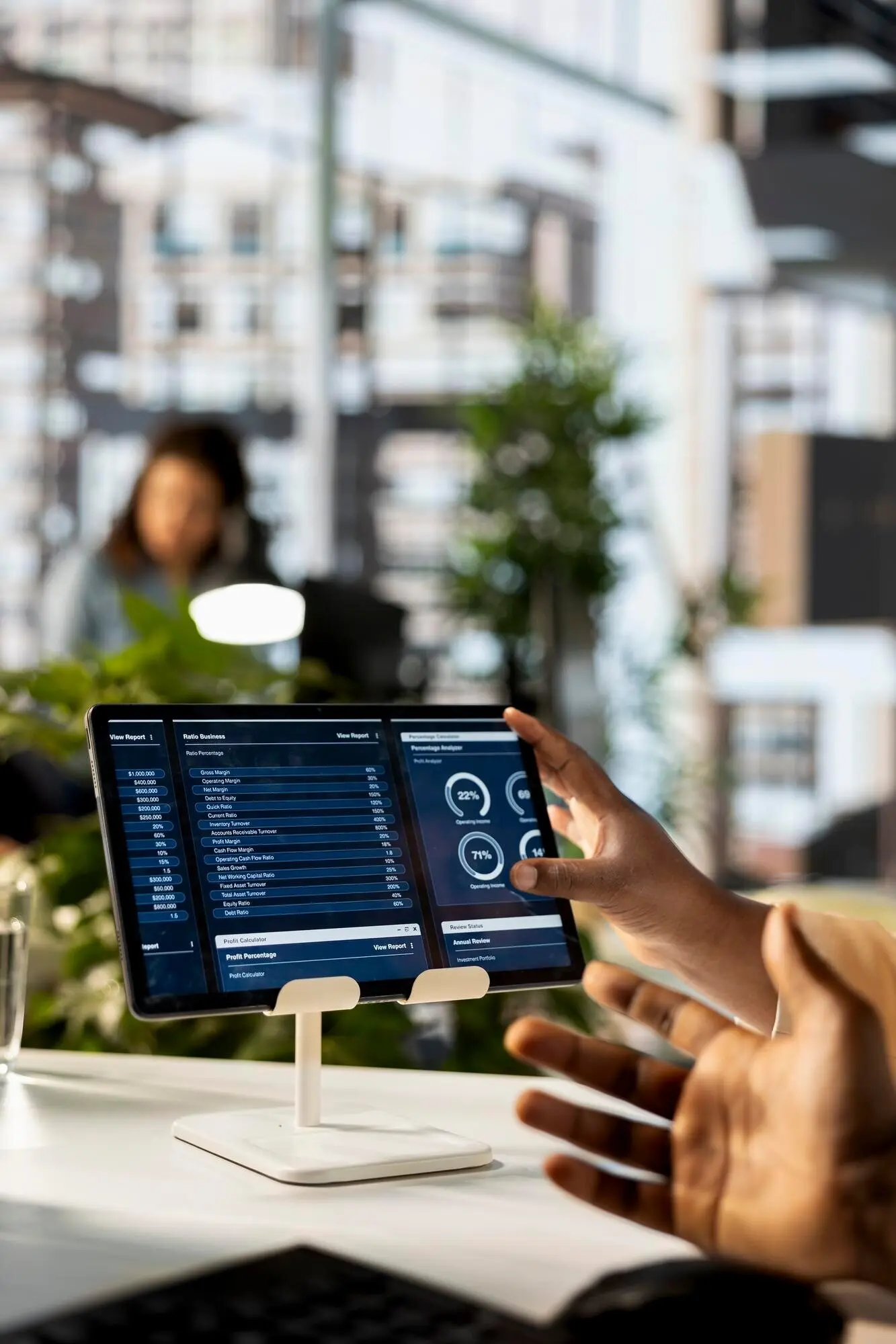 African American employees of a company engaged in financial planning